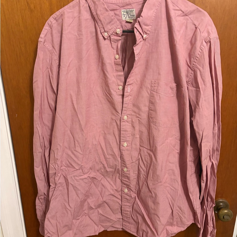 J. Crew Casual Red Button-Down Shirt